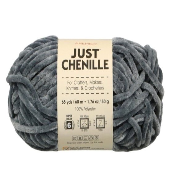 NWT Just Chenille Yarn Gray lot of 4 skeins - Picture 3 of 5